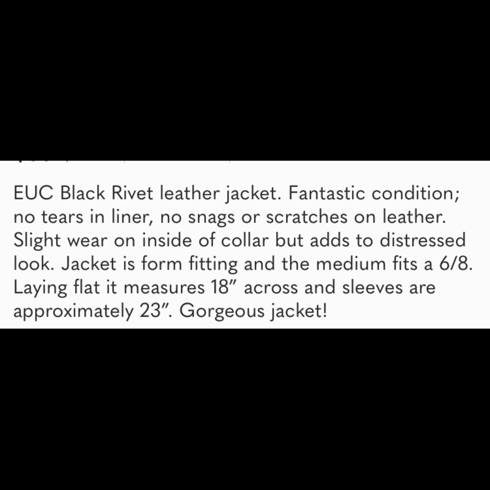 Black Rivet Leather Jacket - Picture 12 of 12